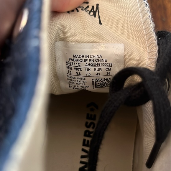Stussy X Converse 8 ball shoes in blue WITH box - Picture 2 of 4